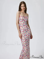 Attractive Backless Flattering Seaside Floral Dress