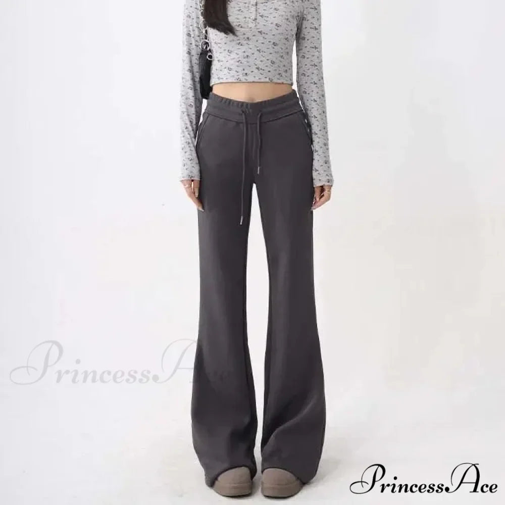Attractive High Waist Flare Trousers
