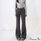 Attractive High Waist Flare Trousers
