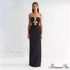 Attractive Hollow Strapless Sunflower Prom Dress