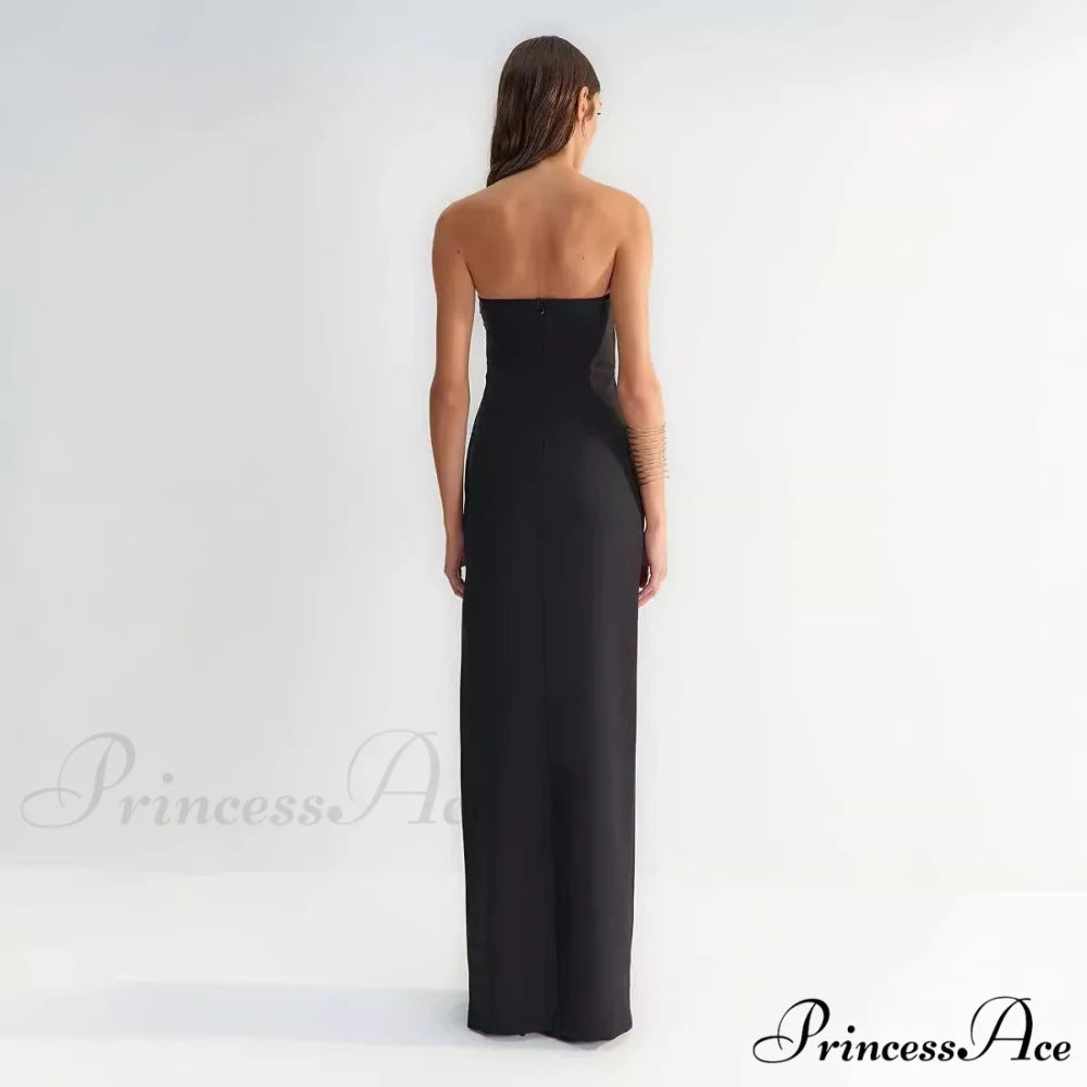 Attractive Hollow Strapless Sunflower Prom Dress