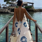 Attractive Open-Back Bohemian Gown