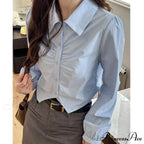 Attractive Plunging Neckline Short Sleeve French Style Blouse