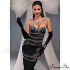 Attractive Sparkling Bodycon Bandage Dress Celebration Prom Dress