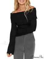 Attractive Thin Short Off Shoulder Sweater
