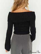 Attractive Thin Short Off Shoulder Sweater