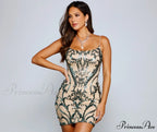 Auden Formal Stylish Sequin Scroll Bodycon