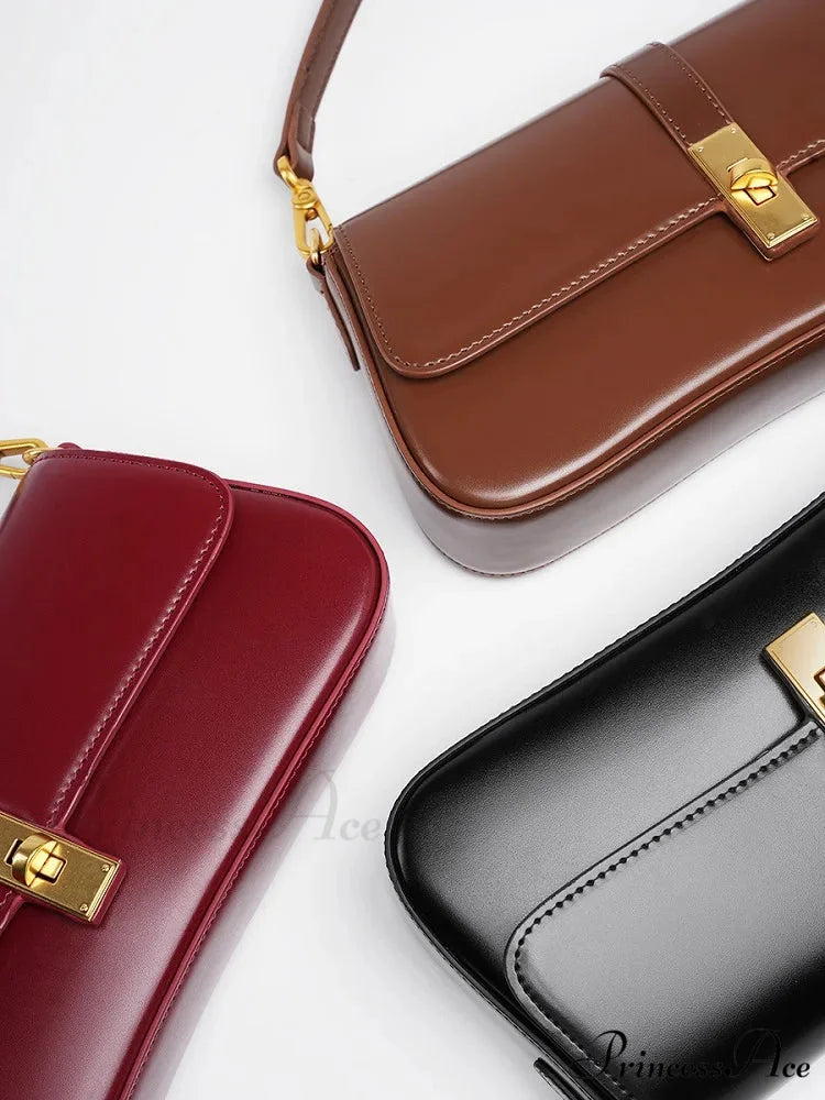 Authentic Leather French Bread Shoulder Purse