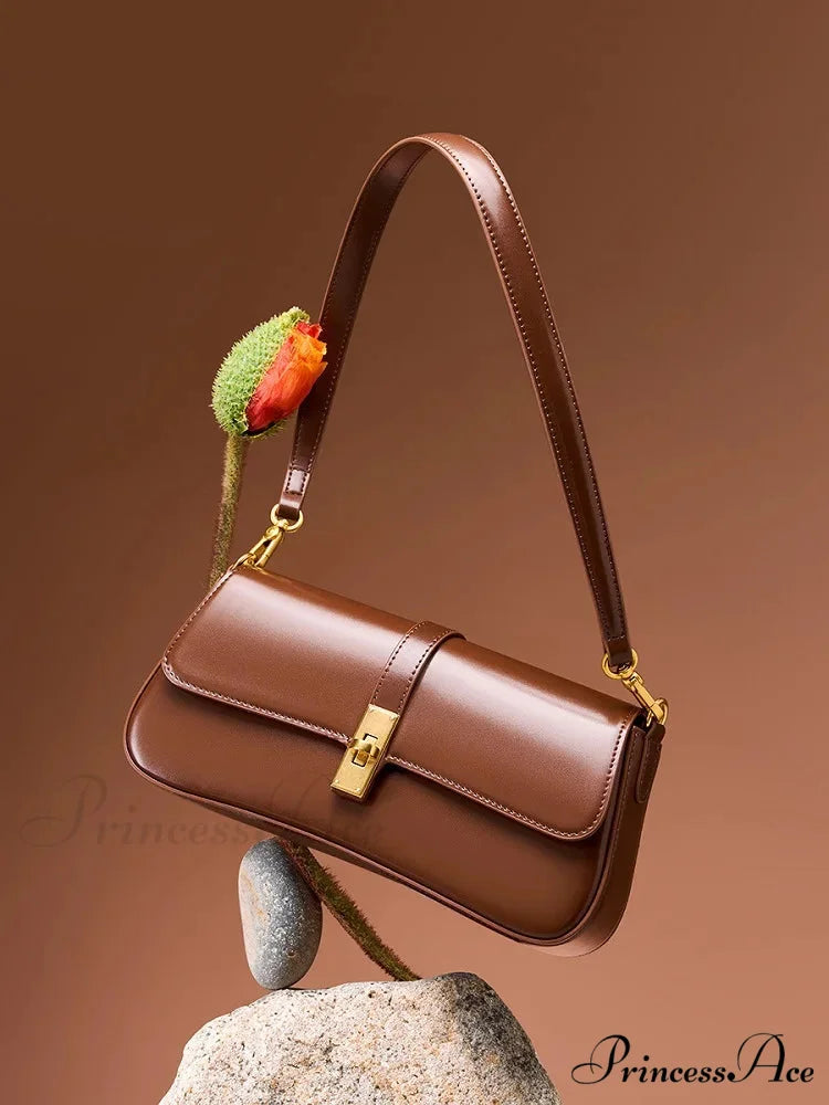 Authentic Leather French Bread Shoulder Purse