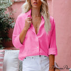 Autumn Collar Monochrome Extended Sleeve Blouse