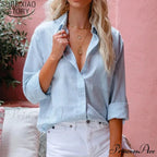 Autumn Collar Monochrome Extended Sleeve Blouse