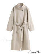 Autumn Extra Long Flowy Oversized Casual Belt Double Breasted Loose Korean Fashion 2024 Stylish Coat