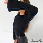 Autumn Spring Buttoned Long Sleeve Fitted Knitted Top