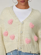 Autumn Sweater 3D Bow Cardigan
