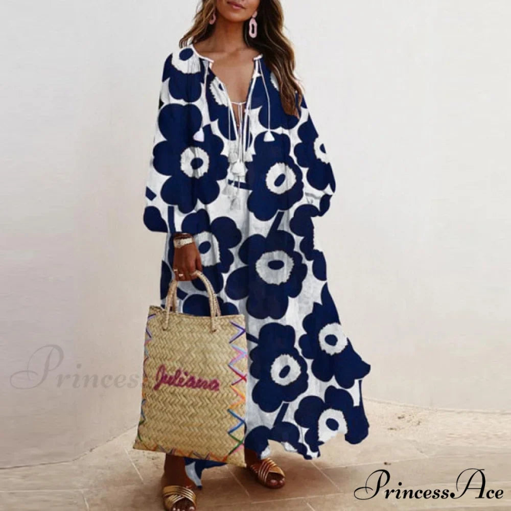 Autumn Vintage Long Lantern Sleeve Ladies Dresses