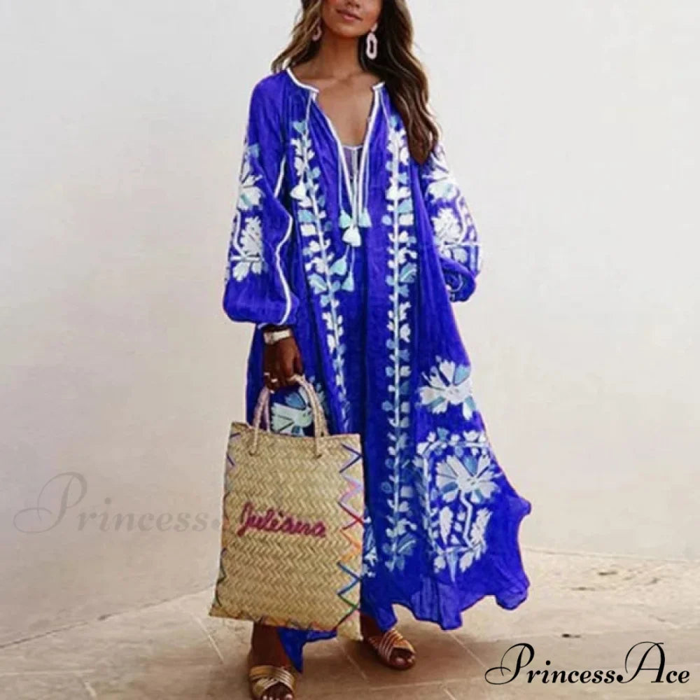 Autumn Vintage Long Lantern Sleeve Ladies Dresses