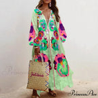 Autumn Vintage Long Lantern Sleeve Ladies Dresses