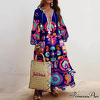 Autumn Vintage Long Lantern Sleeve Ladies Dresses