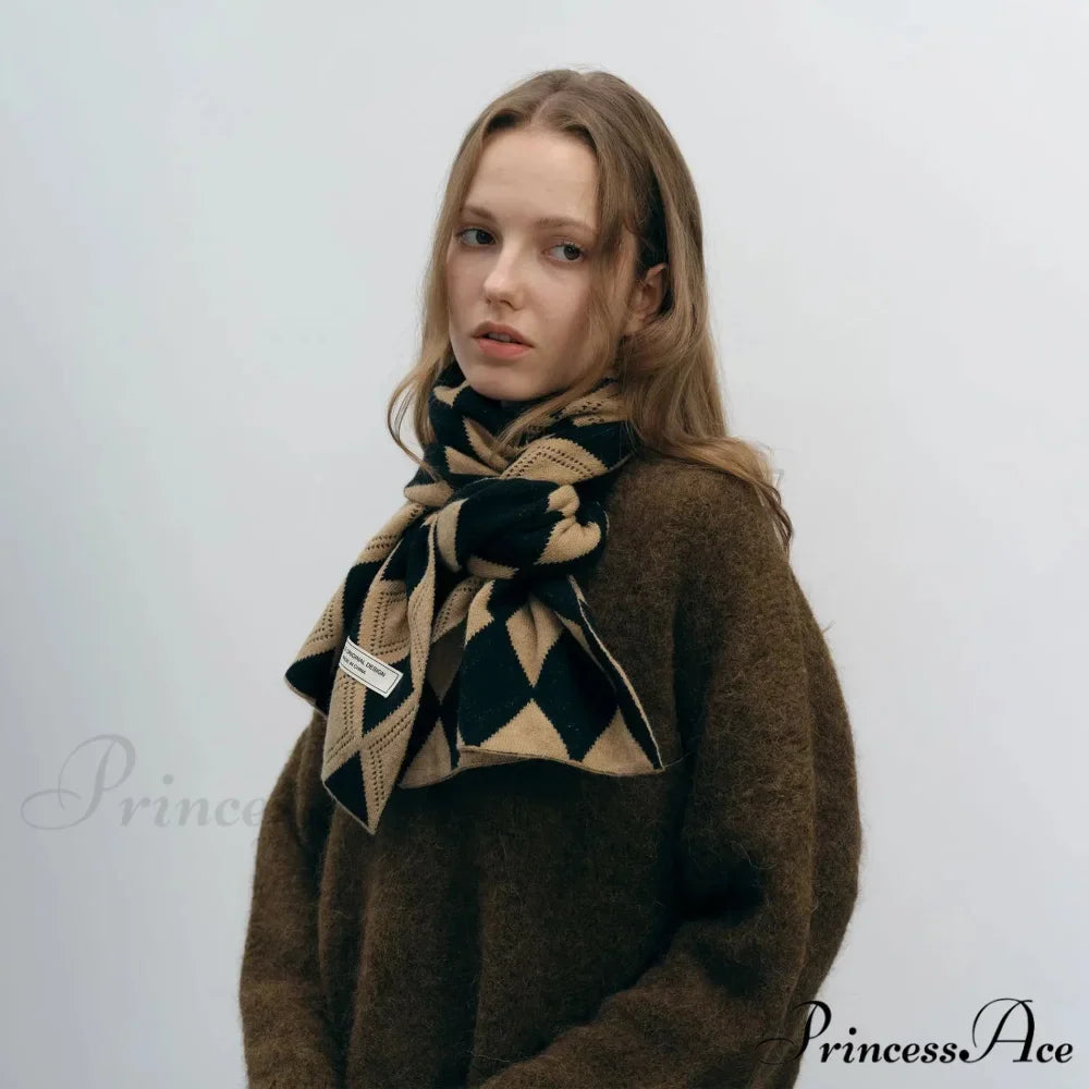 Autumn Winter Cashmere Two Color Shawl Scarf for Women