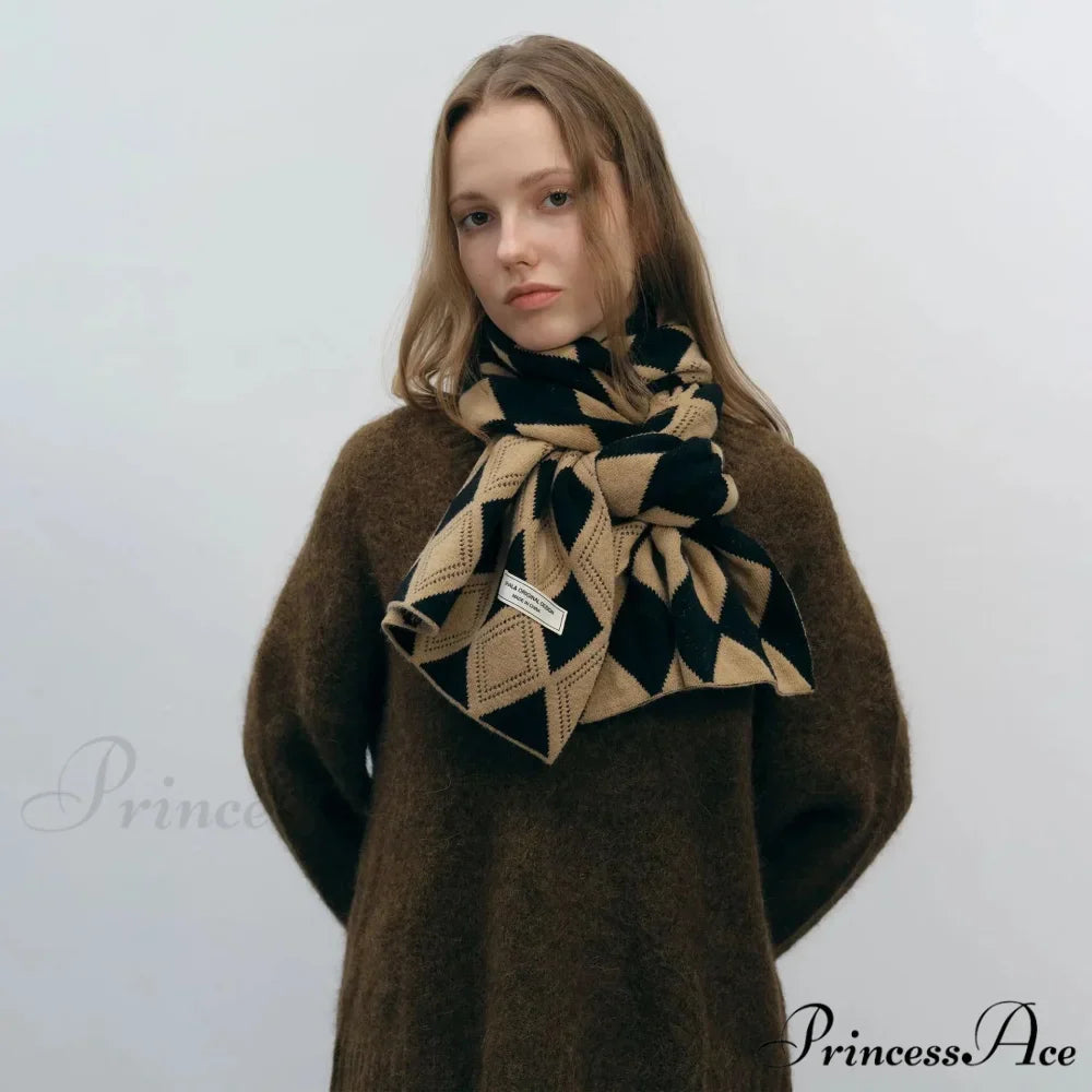 Autumn Winter Cashmere Two Color Shawl Scarf for Women