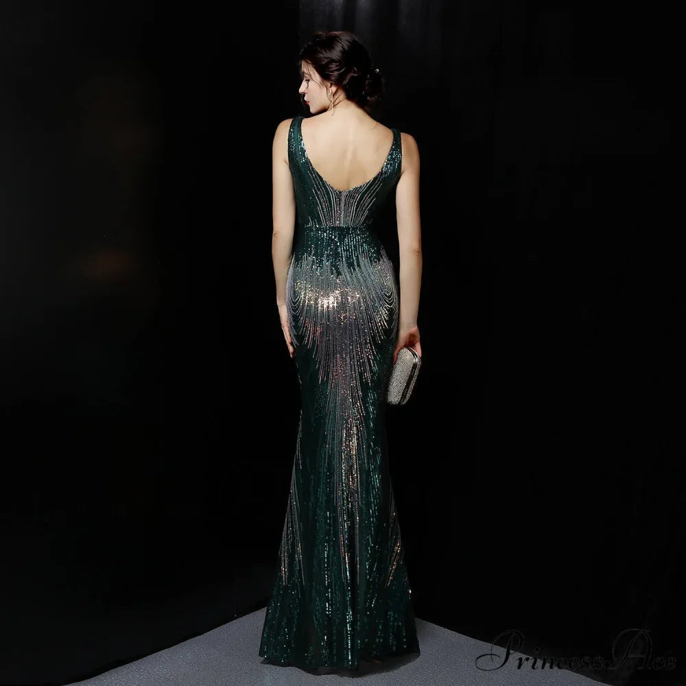 Ava Colorful Stylish Sequin Formal Dress