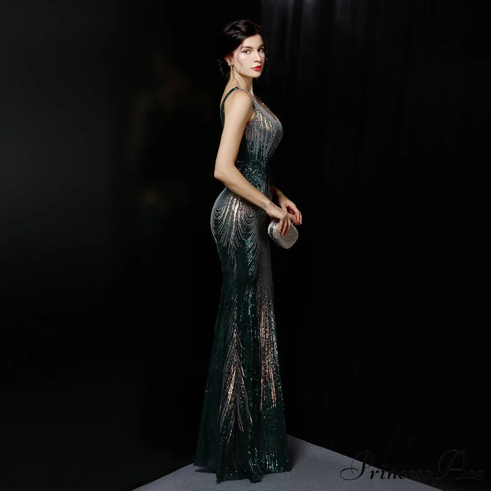 Ava Colorful Stylish Sequin Formal Dress