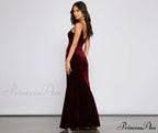 Ava Ruched Stylish Velvet Mermaid Dress