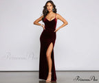 Ava Ruched Stylish Velvet Mermaid Dress