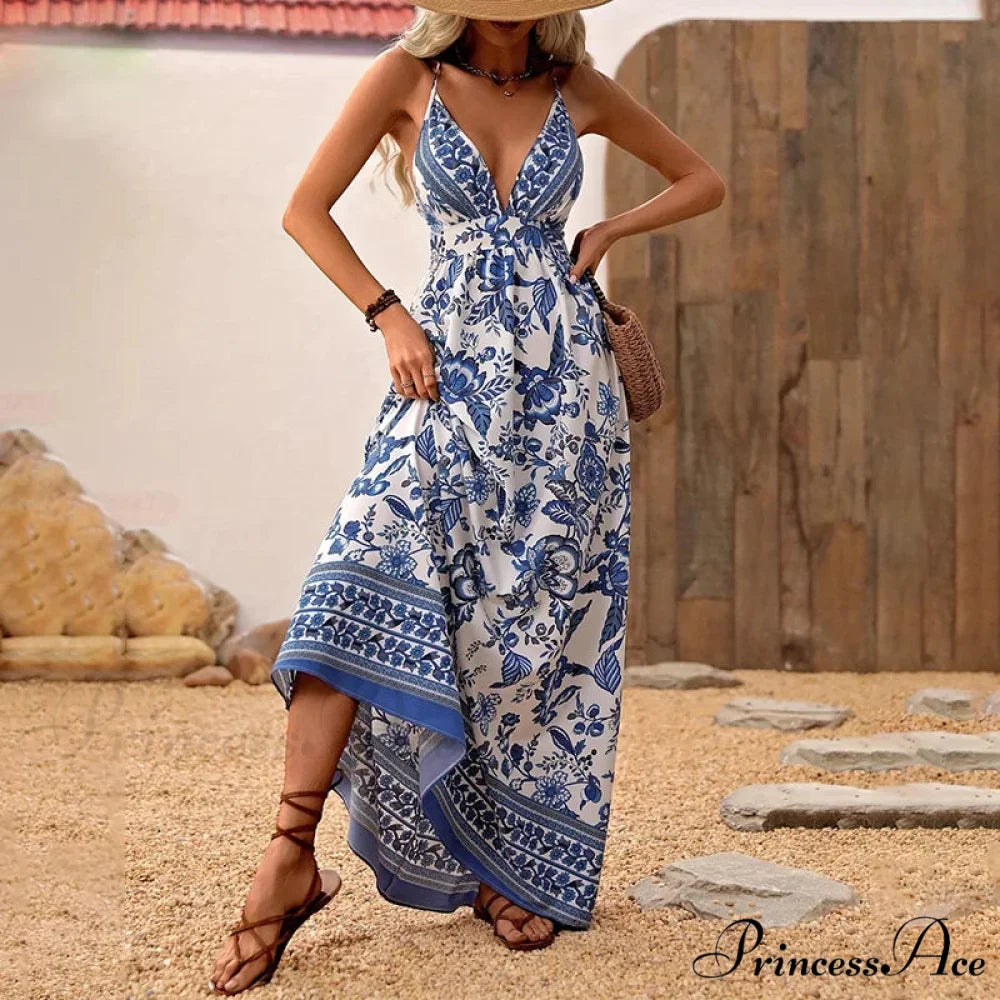 Azure Ivory China Chiffon Floral Petite Dress