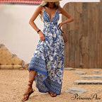 Azure Ivory China Chiffon Floral Petite Dress