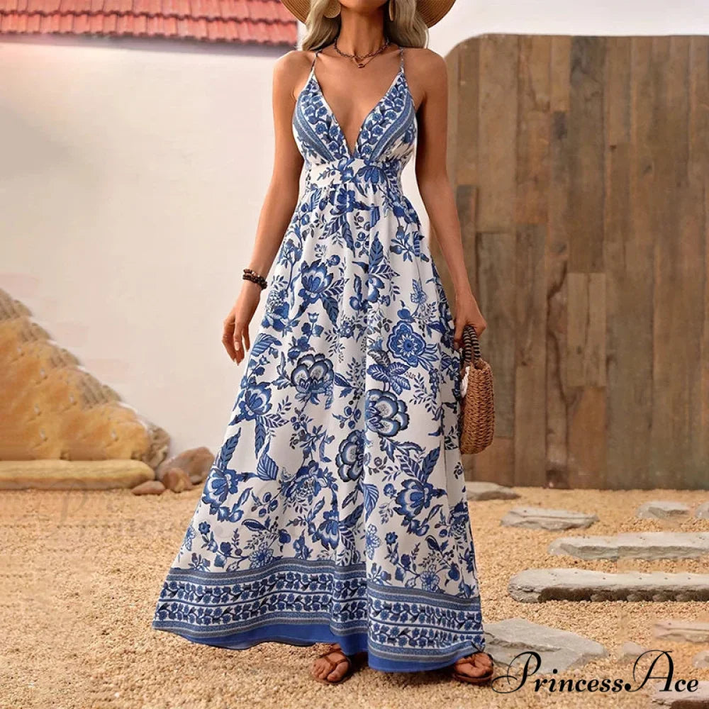 Azure Ivory China Chiffon Floral Petite Dress