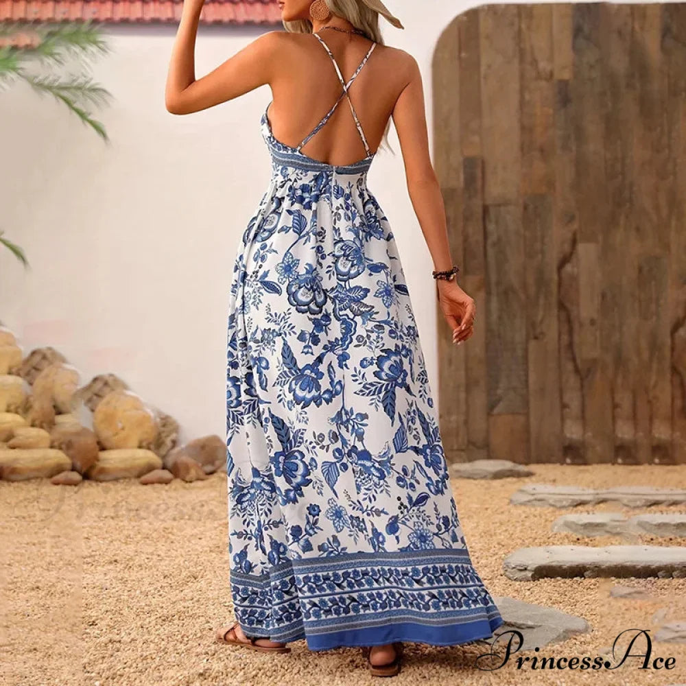 Azure Ivory China Chiffon Floral Petite Dress