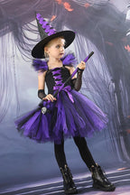 Witch Tulle Dress Kid Halloween Costume