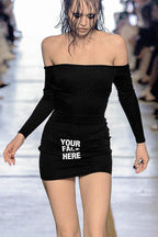 Sexy Off-Shoulder Long Sleeve Bodycon Mini Dress