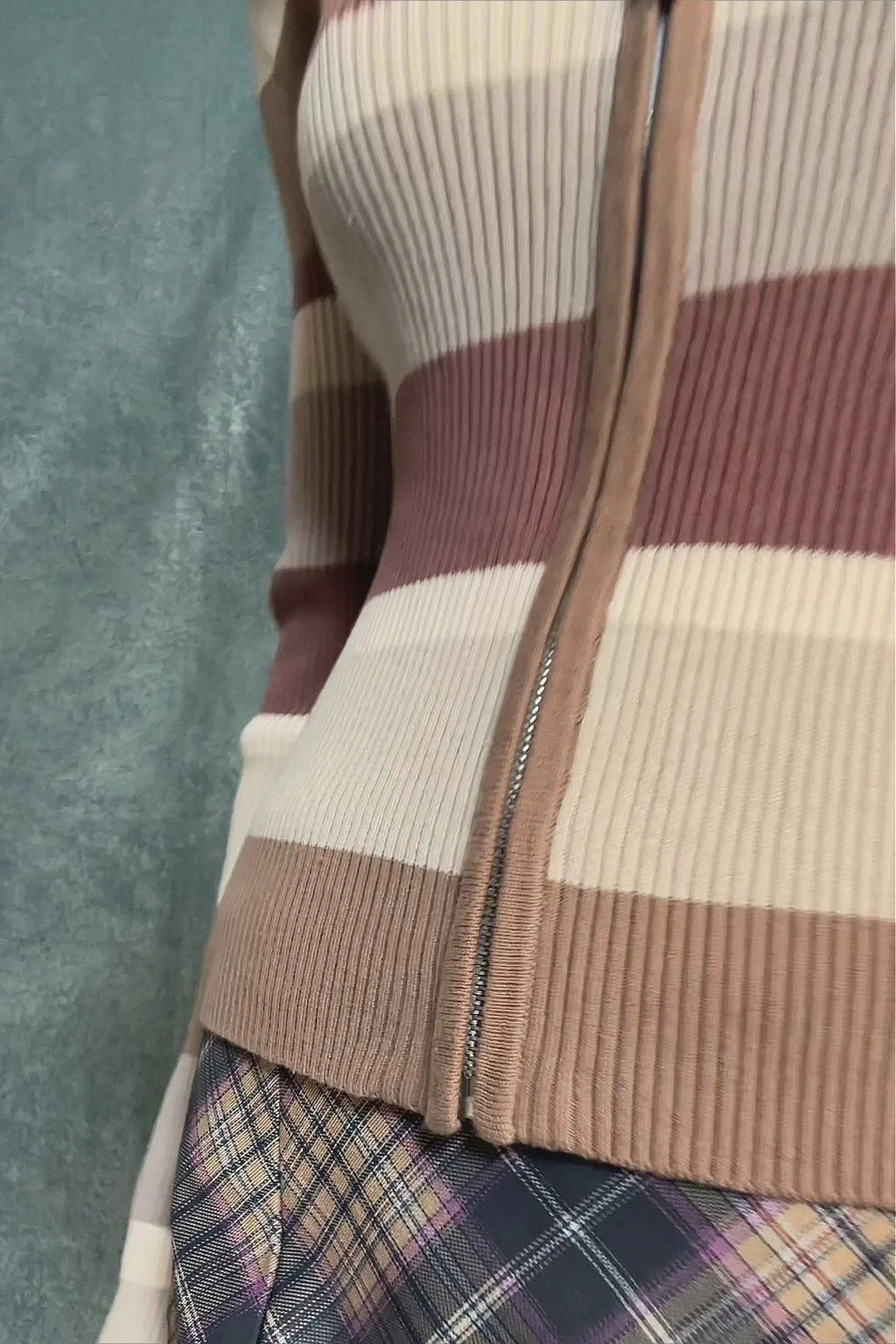 Vintage Fleece Hooded Knit Sweater