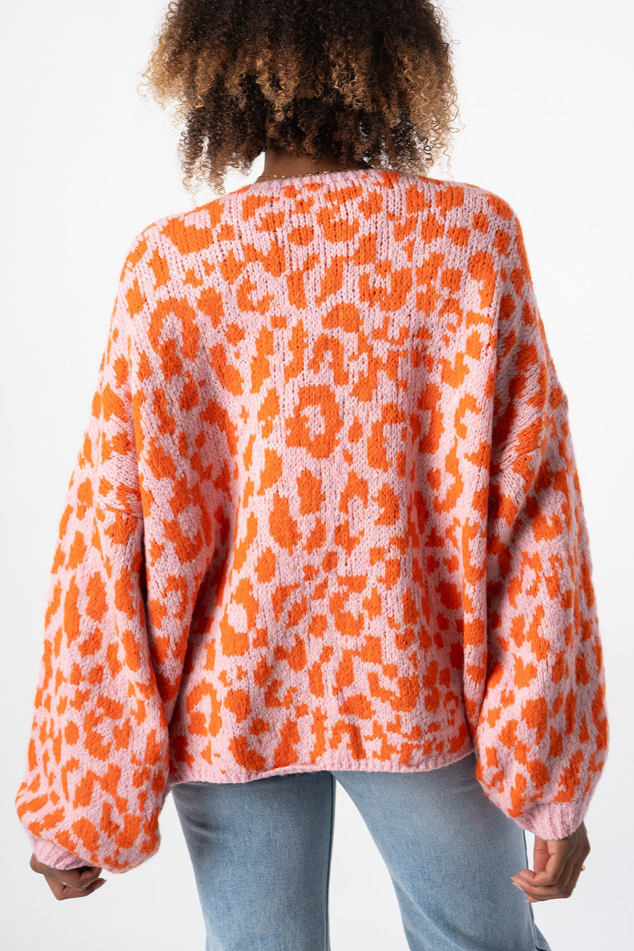 Loose Fit Colorblock Cardigan