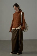 Textured Breathable Bean Yarn Knit Sweater