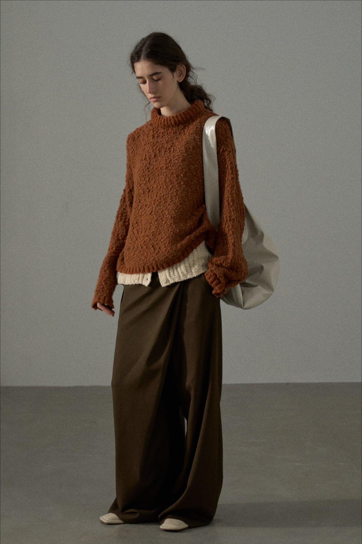 Textured Breathable Bean Yarn Knit Sweater