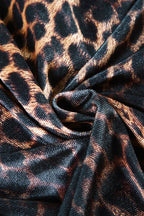 Leopard Fur Collar Short Coat