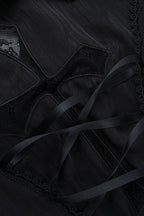 Cross Cutout Puff Sleeve Blouse