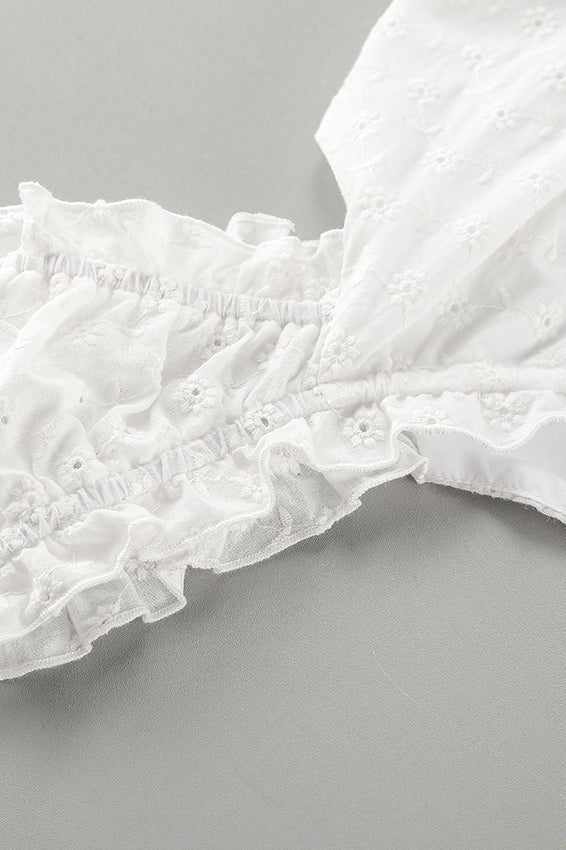 Short Sleeve Ruffled Boho Dress