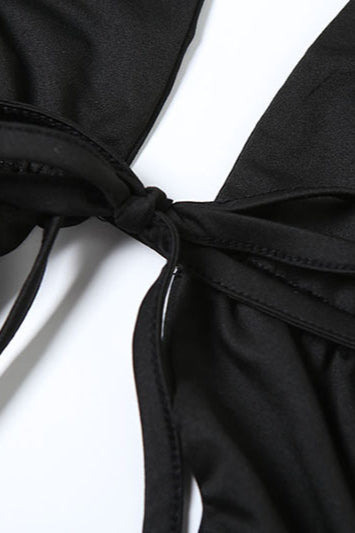 Elegant Hollow Backless Halter Mesh Train Maxi Dress