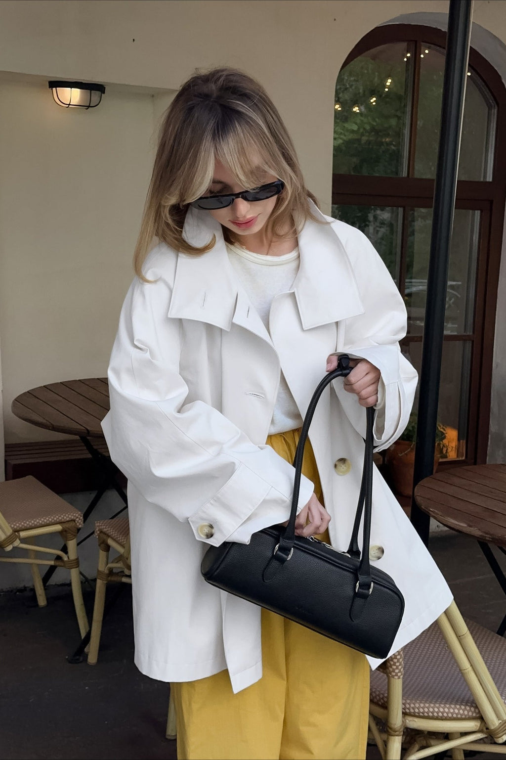 Vintage White Trench Jacket