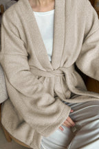 Vintage Tie-Waist Wool Blend Midi Coat