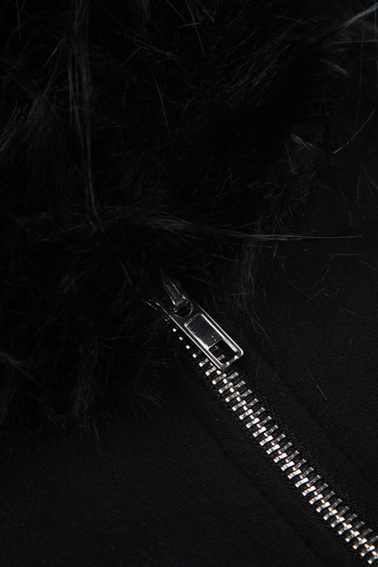 Oversized Furry Hooded Hoodie