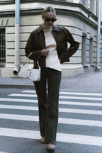 Vintage Leather Moto Jacket