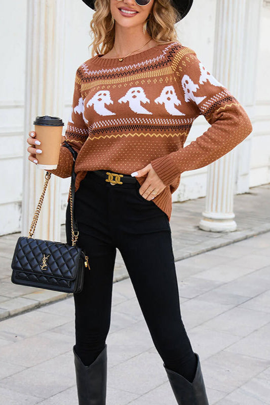 Halloween Polka Dot Ghost Sweater