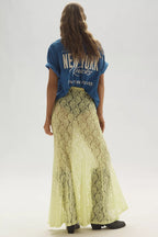 Lace Hollow Out Long Skirt