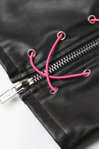 Gothic Double Zip Bodycon Skirt