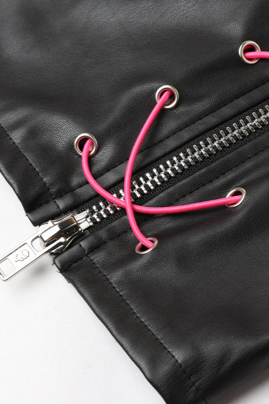 Gothic Double Zip Bodycon Skirt